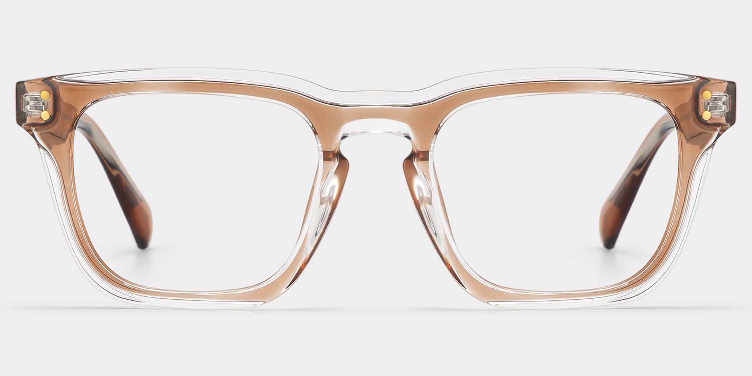 Liam Brown Rectangle TR90 Frame Glasses for Women | ZEELOOL1