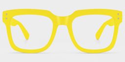 Liizbeett Yellow Square Glasses1
