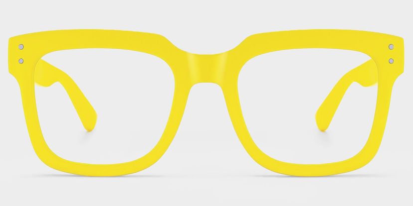 Liizbeett Yellow Square Glasses