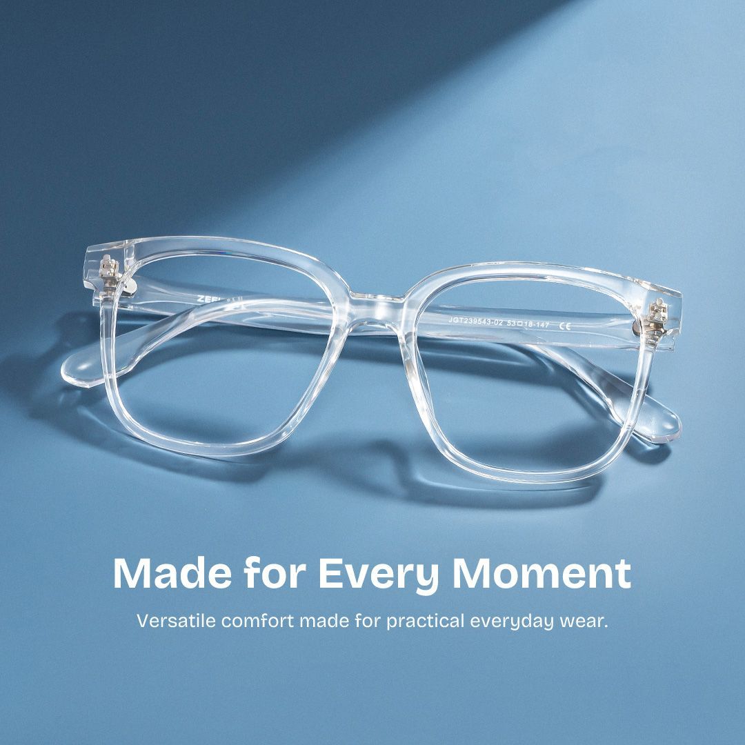 Oglesby Square Blue Light Blocking Glasses Clear Frame | Zeelool0