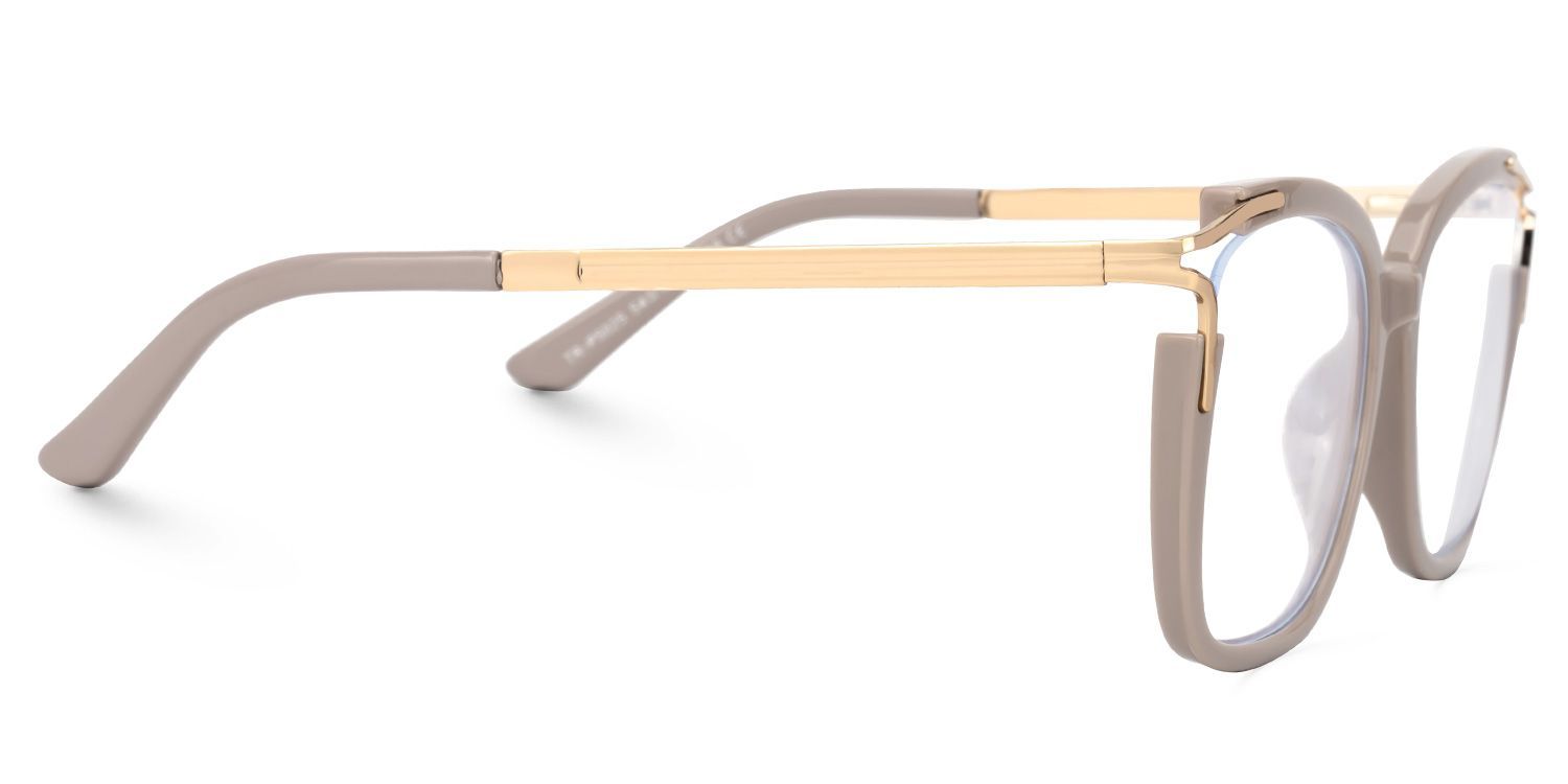Sidibe Khaki Square Khaki TR90 Frame Glasses | ZEELOOL3