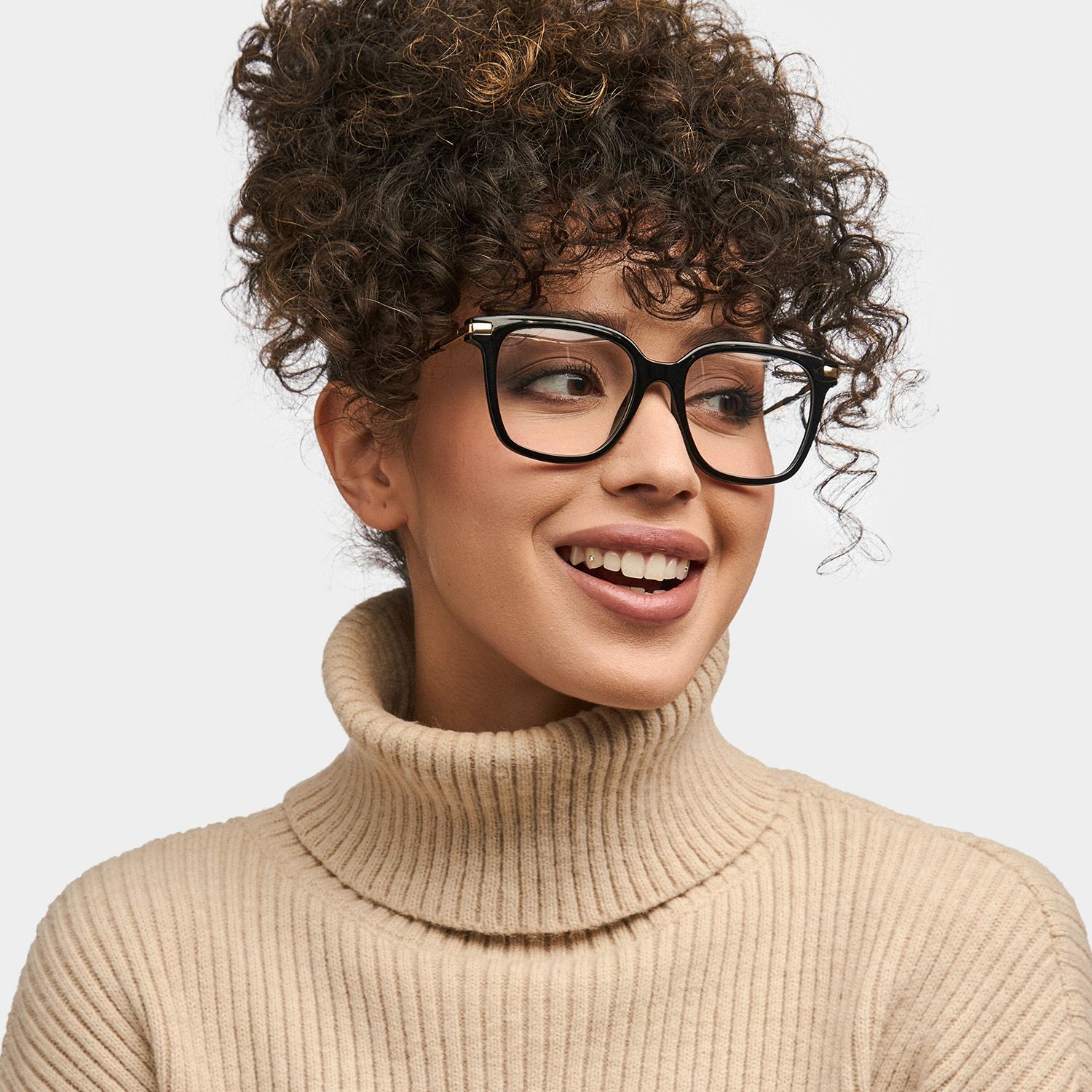 Jacqui Square Black-Frame Glasses | ZEELOOL5