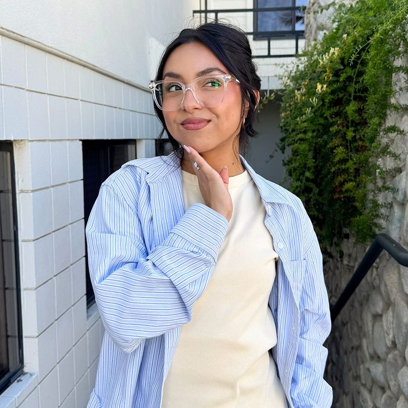 Jacqui Clear Rectangle Glasses