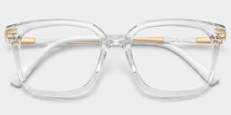 Jacqui Clear Rectangle Glasses3