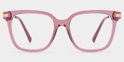 Jacqui Pink Rectangle Glasses1