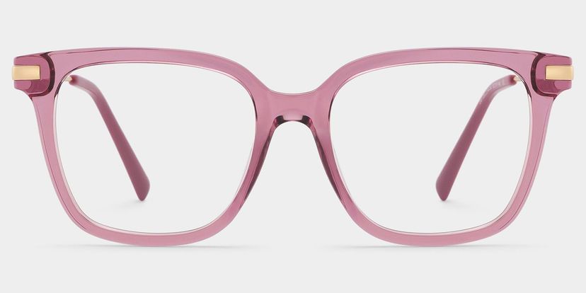 Jacqui Pink Rectangle Glasses