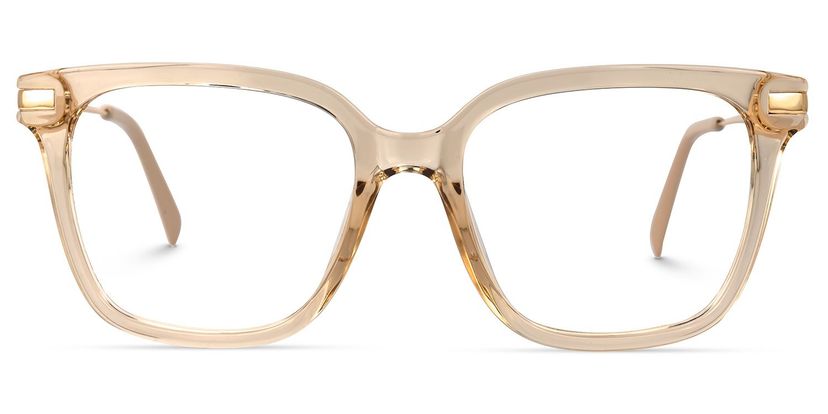 Jacqui Beige Rectangle Glasses