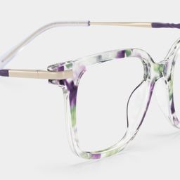 Jacqui Floral Square Glasses5