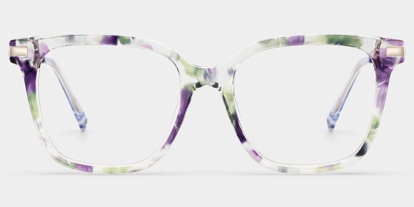 Jacqui Floral Square Glasses