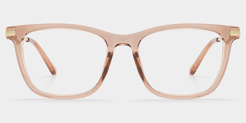 Selena Beige Rectangle Glasses