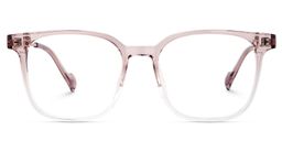 Chloe Pink Clear Square Glasses1