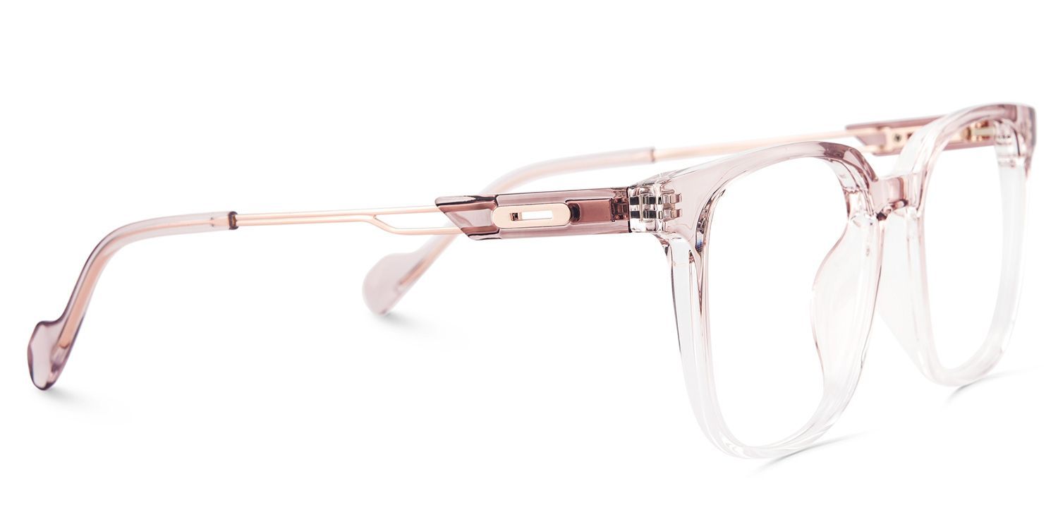 Chloe Pink Square Prescription Glasses for Women | ZEELOOL4