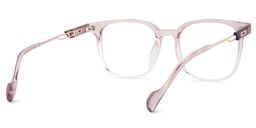Chloe Pink Clear Square Glasses5