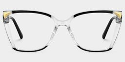 Shelia Black Clear Butterfly Glasses1