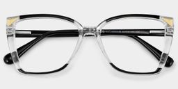 Shelia Black Clear Butterfly Glasses2