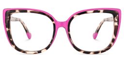 Fenn Pink Tortoise Cat eye Glasses0