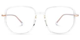 Joana Clear Geometric Glasses0