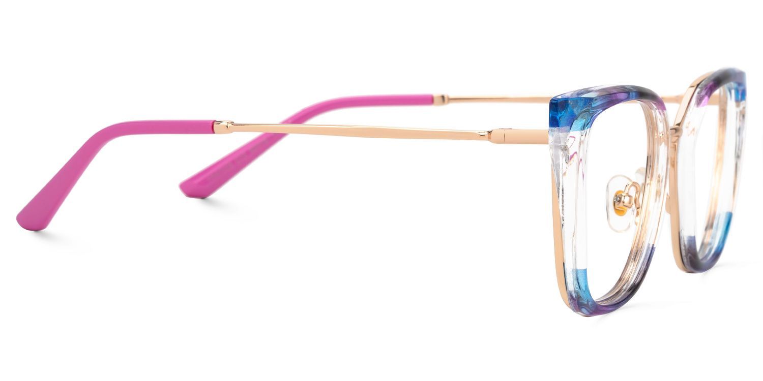 Martins TR90 Rectangle Multicolor Rainbow Frame Glasses | ZEELOOL3