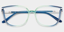 Rodz Blue-Green Square Glasses1
