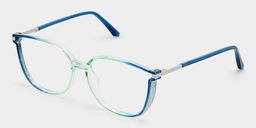 Rodz Blue-Green Square Glasses2