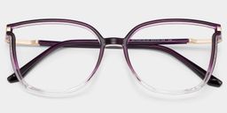 Rodz Purple Clear Square Glasses1