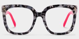 Ebony Gray-Tortoise Square Glasses0