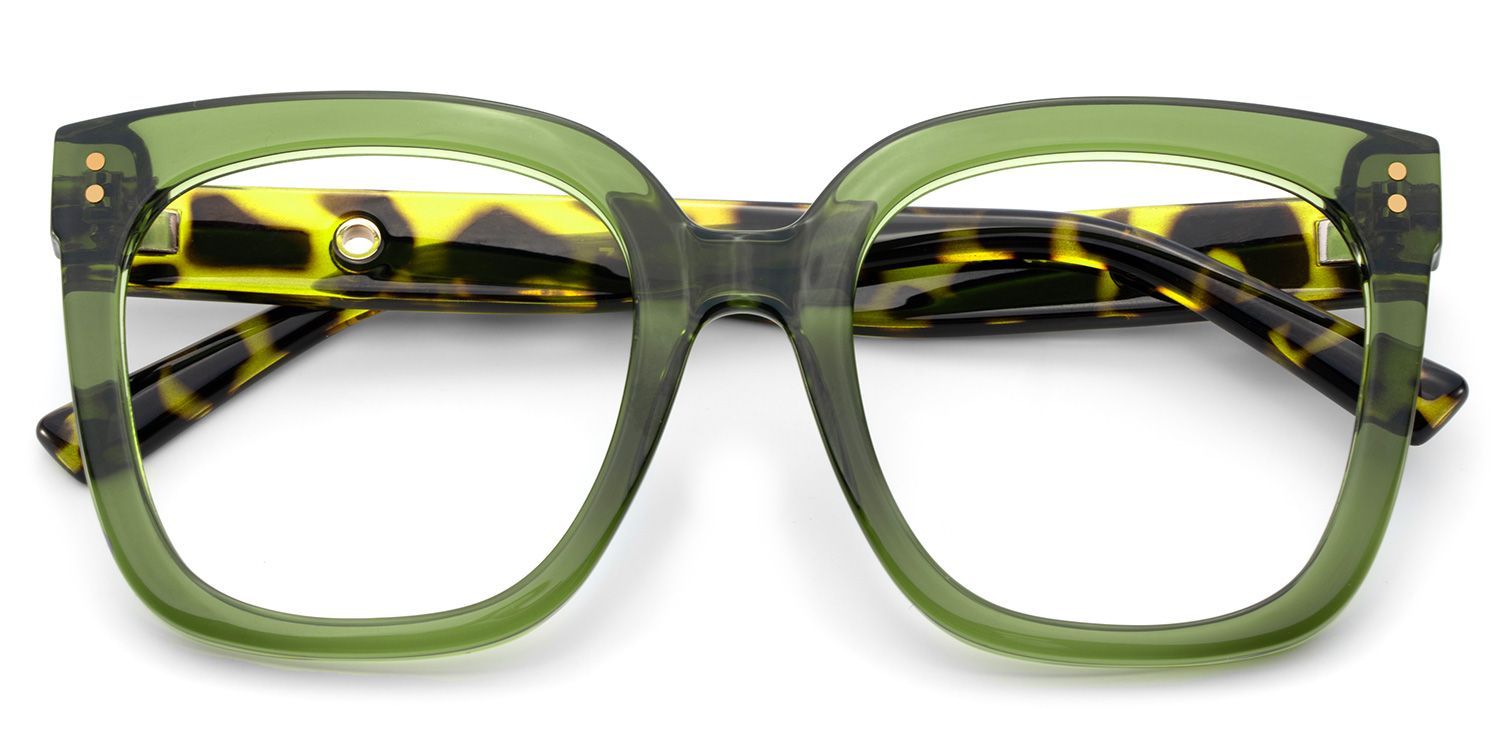 Women's Green Glasses With Square Shape4