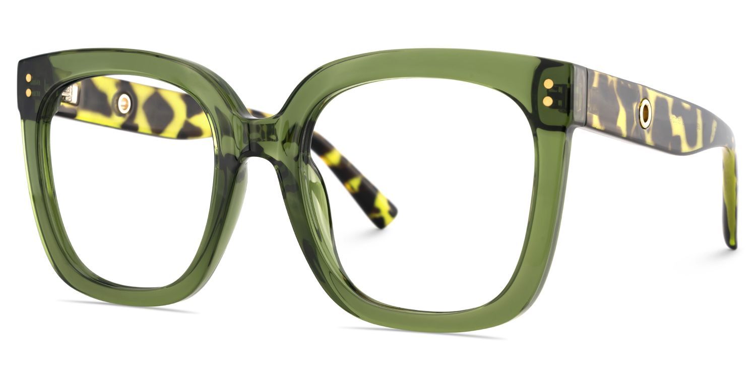 Women's Green Glasses With Square Shape5