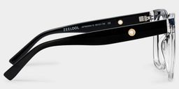 Ebony Black Clear Square Glasses4