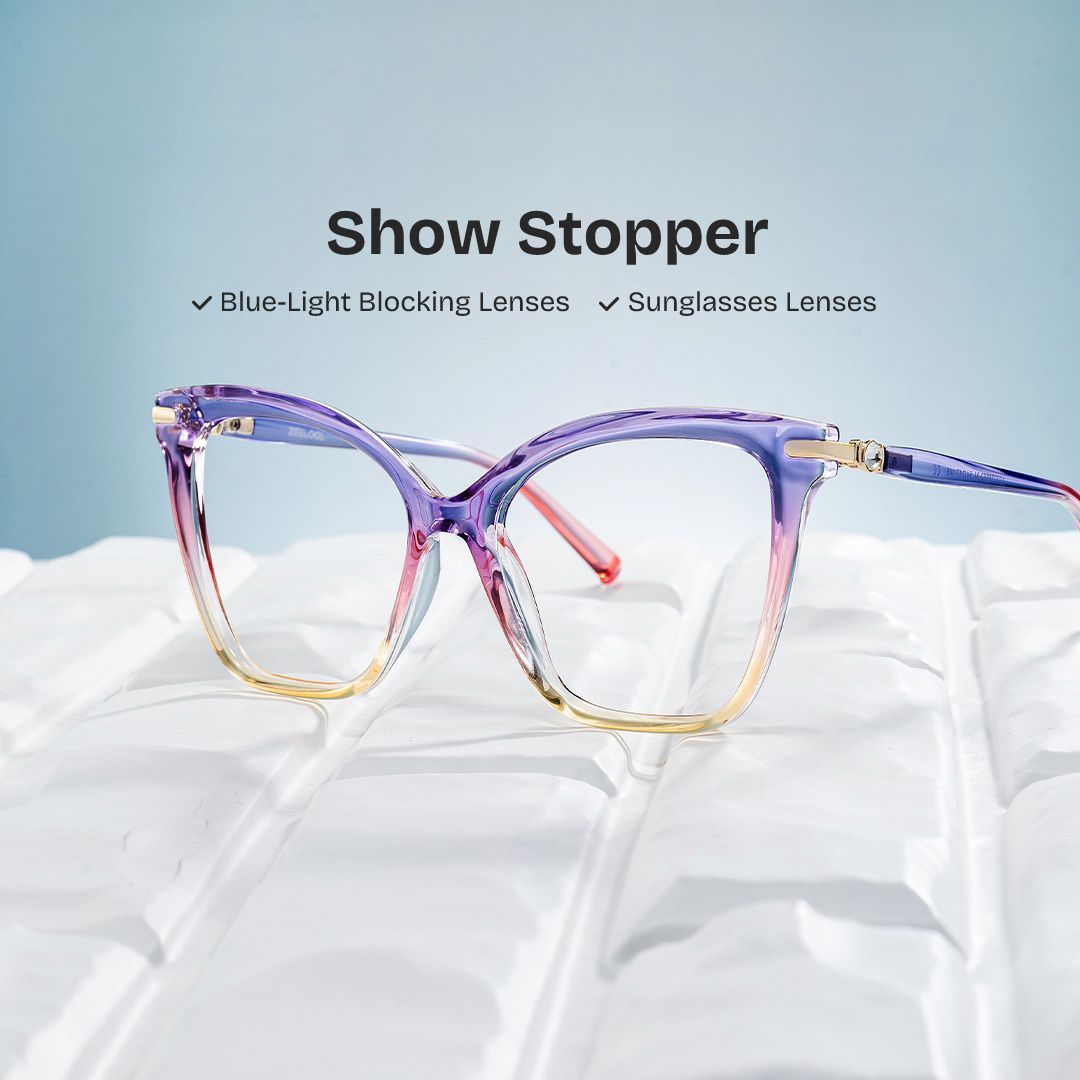 Lamar Multicolor Frame Glasses with Butterfly Frame Online | ZEELOOL1