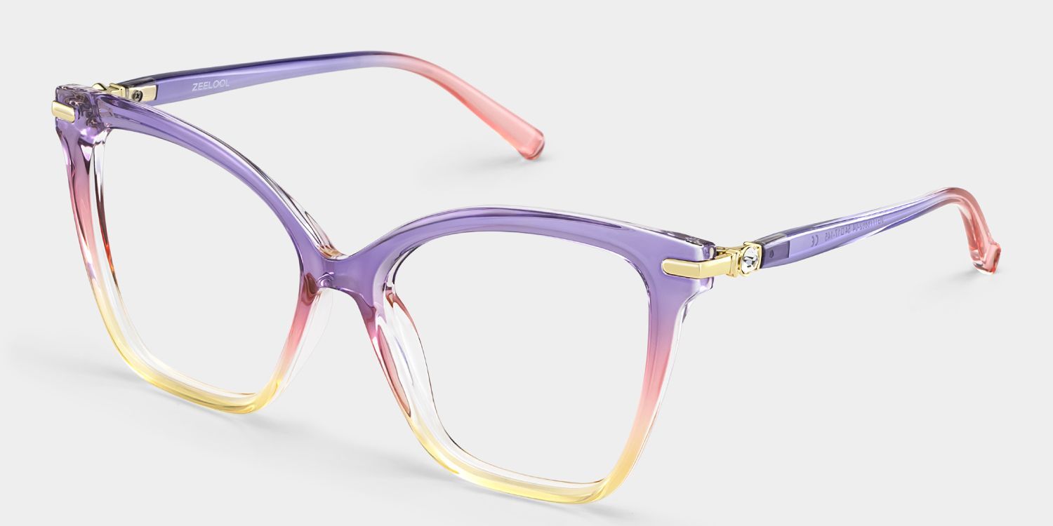Lamar Multicolor Frame Glasses with Butterfly Frame Online | ZEELOOL4
