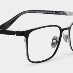 Aubrey Black Rectangle Glasses5