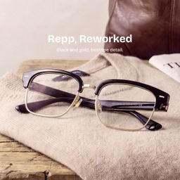 Eden Black Browline Glasses0