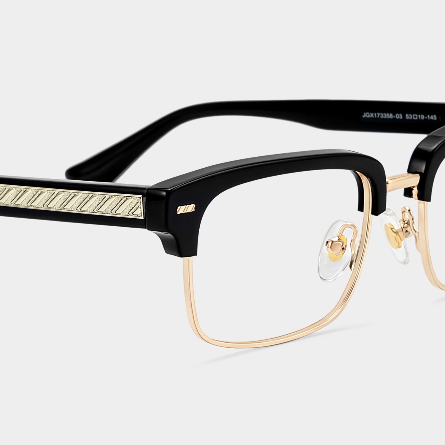 Eden Rectangle Black Frames Glasses in Rx Option | ZEELOOL5