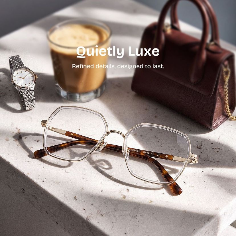 Sophie Clear Geometric Glasses