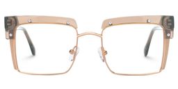 Kiana Beige Square Glasses0