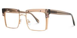 Kiana Beige Square Glasses1