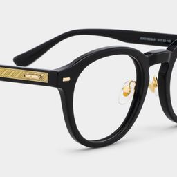 Frances Black Round Glasses5
