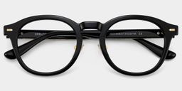 Frances Black Round Glasses2