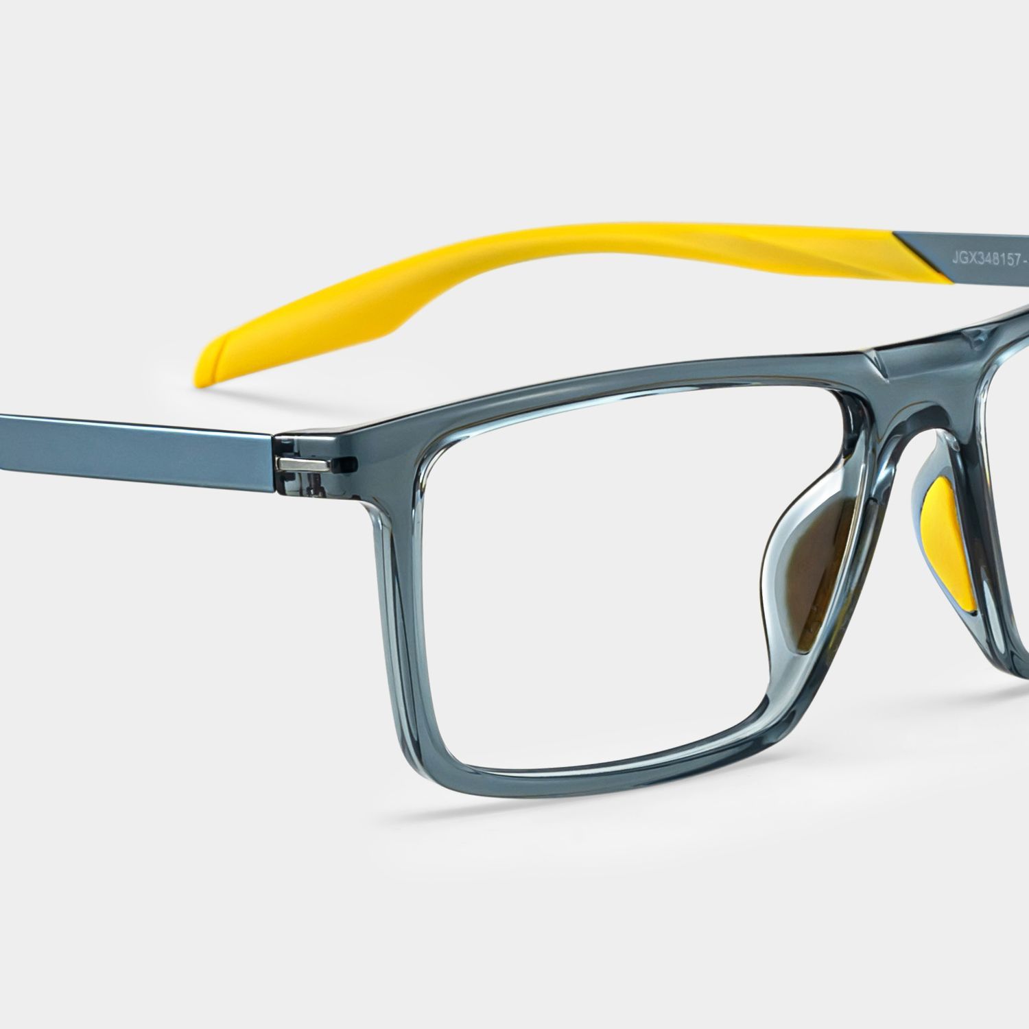 Active Blue Yellow Frame Glasses with Rectangle Frame Online | ZEELOOL5
