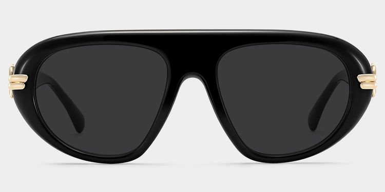 Aveline Black Aviator Sunglasses