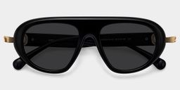 Aveline Black Aviator Sunglasses1