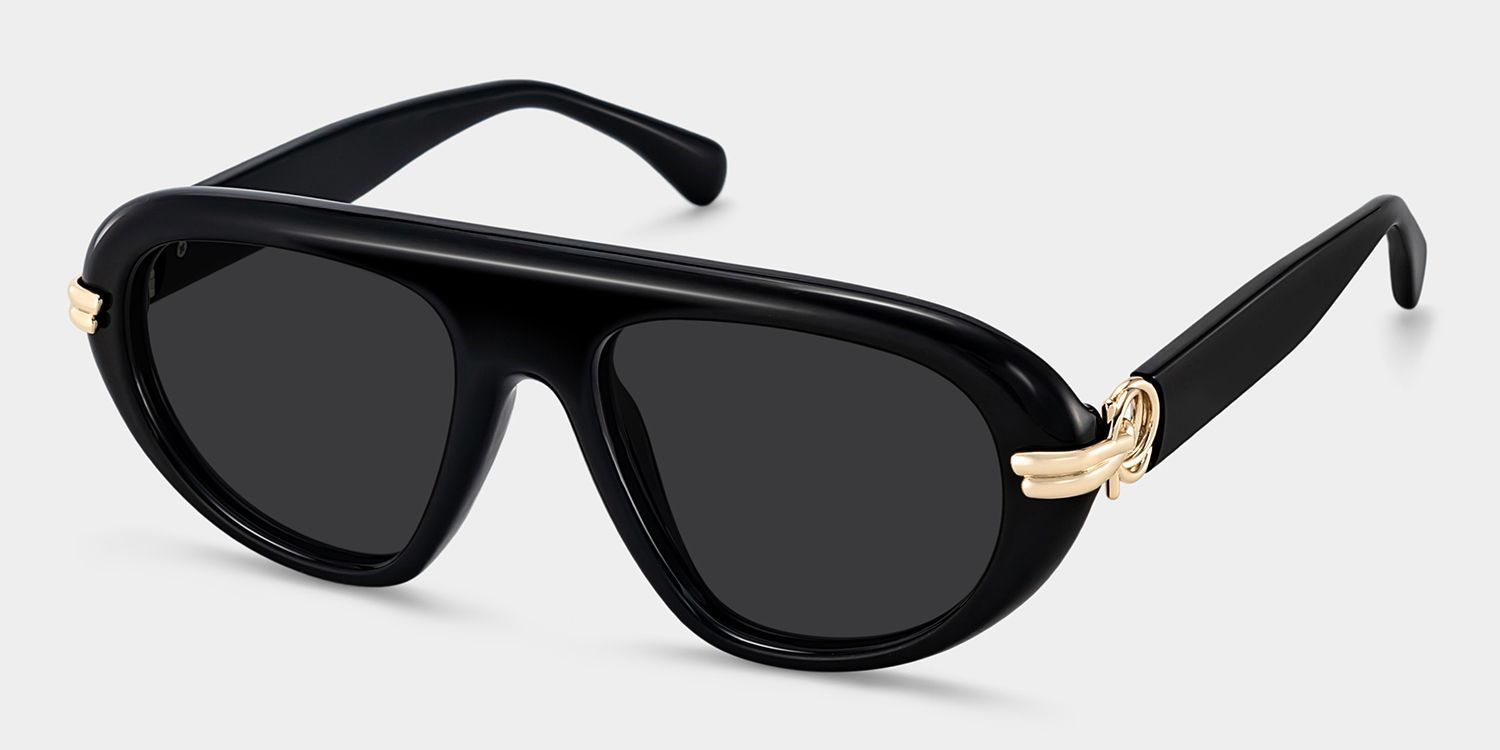 Aveline Aviator Sunglasses with Mixed Black Frames | ZEELOOL CA2