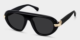 Aveline Black Aviator Sunglasses2