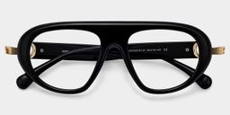 Aveline Black Aviator Glasses2