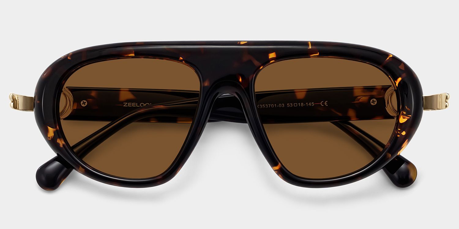 Aveline Tortoise Aviator Polarized Sunglasses for Driving | ZEELOOL CA1