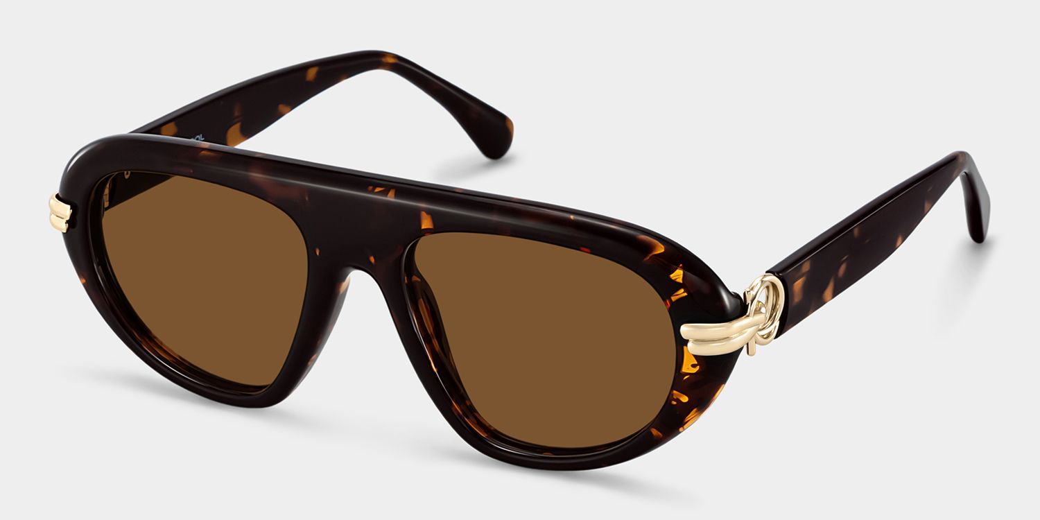 Aveline Tortoise Aviator Polarized Sunglasses for Driving | ZEELOOL CA2
