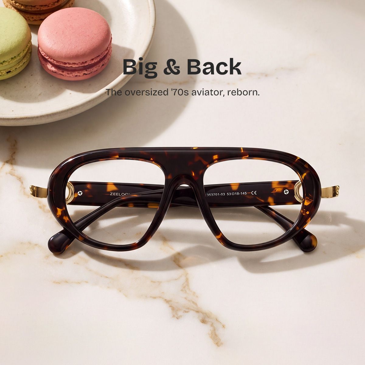 Aveline Tortoise Aviator Prescription Glasses for Women | ZEELOOL0