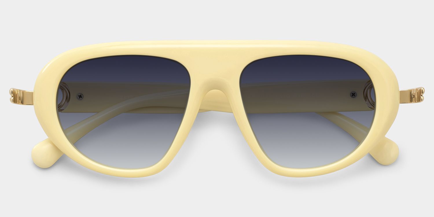 Aveline White Aviator Sunglasses to Frame Your Face | ZEELOOL CA1