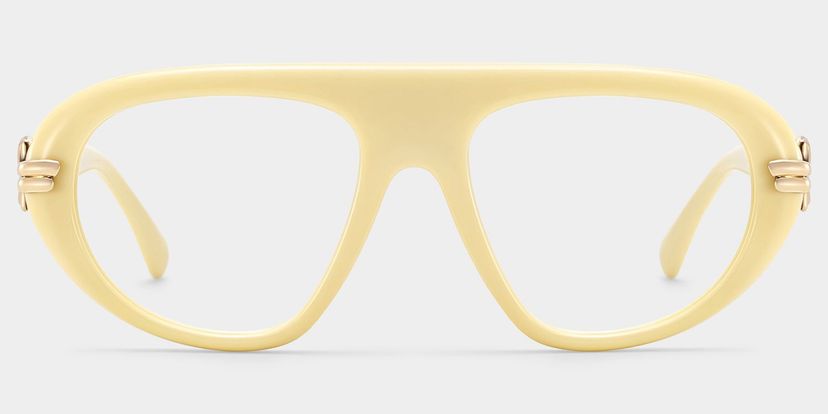 Aveline Creamy White Aviator Glasses